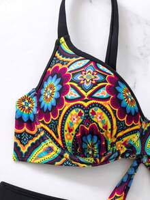 Bộ bikini 2 mảnh bán chạy nhất của Swim Vcay dành cho nữ, màu sắc rực rỡ đen, đỏ, xanh dương, cam, vàng với họa tiết Mandala & Paisley, áo nâng ngực có gọng với dây đeo điều chỉnh được, cúp ngực 3D cứng cáp, quần cạp cao màu đen tương phản, thiết kế lấy cảm hứng từ phong cách Boho cổ điển, đồ bơi phong cách Y2K Hot Girl, đồ đi biển cho kỳ nghỉ hè, tiệc bể bơi, tắm nắng, lễ hội âm nhạc và phong cách Mod&Vcay thời thượng. - Nhiều màu - Xem 7