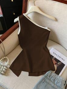 GlowEve 女士无袖露脐上衣，侧开衩 - 彩色 - 查看 2