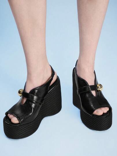 Sugerpunk Women's Thick Sole Sandals, Open Toe Platform Wedge Heels, Fashion Shoes