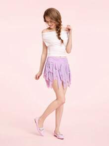 CUCCOO DOLLMOD Bailarinas elegantes con lunares y decoración de lazo para mujer, ideales para el día a día en Navidad - Morado - Ver 6