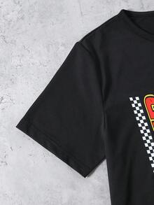 SHEIN 男童休闲汽车印花配套运动裤，适合日常外出和街头穿着 - 彩色 - 查看 5