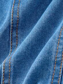 Sweetra Women's Casual Denim Outfit - Blue - View 4