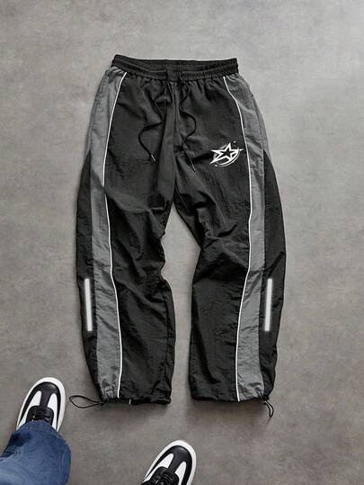 Sport MetroGents Men's Casual Sports Drawstring Contrast Color Jogger Pants