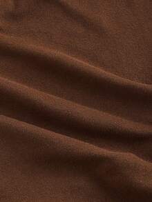 SHEIN MOD Women's Extra Long Brown Dress With Belt, New Year Party Women Dress, Dress,Holiday Outfits,New Years Eve Outfit,Boho,Long Dress,Sundress,Western Women Outfits,Summer Dresses For Women,Country - Brown - View 4