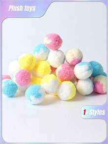 CAT Pom-Poms Launcher Toys, Random Color Cat Pom-Poms Self-Hi ToysThe Product Image Has A Method Of Use,Consumables Pet Interactive Launch Pom-Poms Toy Gun 1pc - Multicolor - View 8