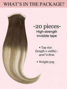 9AM Hair 20PCS Straight Tape In 100% Human Hair Extensions 14-24inches 50G/Pack For Salon Natural High Quality Real Remy Human Hair Silky Seamless Invisible PU Tape In Hair Extensions Halloween Costumes Winter Christmas Halloween Costumes Autumn Outfits Women Fall Outfits - S3/8/613 - View 4