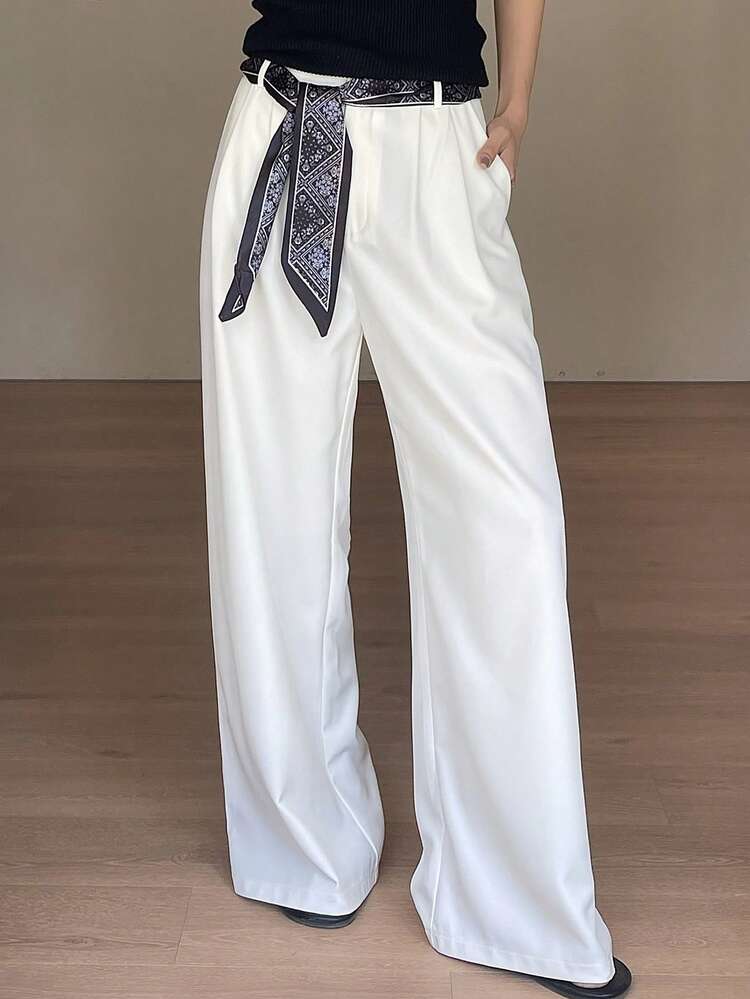 Women's Solid Color Minimalist Casual Pants Summer