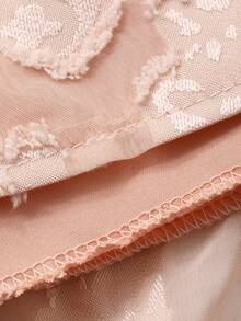 DAZY Women's Elegant Floral Lace Patchwork V-Neck Petal Sleeve Mid-Length Dress, Spring/Summer,Wedding Guest Dress Women Sundress - Pink - View 8