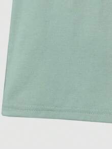 SHEIN Explorewe Toddler Boys' All-Match Solid Color T-Shirt, Versatile Summer Essential - Green - View 3