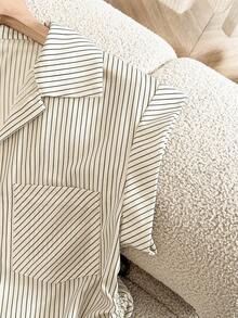 GlowEve Women's Striped Single-Breasted Casual Versatile Daily Wear Shirt - Multicolor - View 5