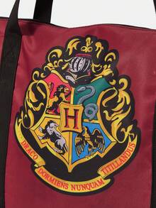 HARRY POTTER X SHEIN Cartoon Printed Waterproof Beach Bag, Casual Single Shoulder Tote Bag - Multicolor - View 4