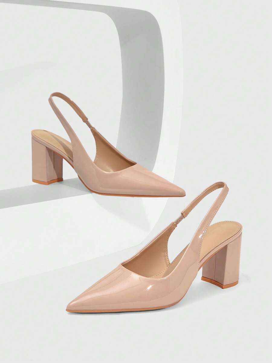 CUCCOO SZL Zapatos de tacón para mujer para uso diario - Desnudo - Ver 1