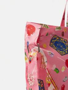 HARRY POTTER X SHEIN 玫瑰粉色全尺寸斜挎包 - 彩色 - 查看 4