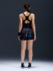 Powerista 女士无缝露背运动文胸 - 黑色 - 查看 2