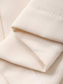 DAZY Women's Casual White Patchwork Blazer And Wide Leg Pants Suit, Spring - Beige - View 9