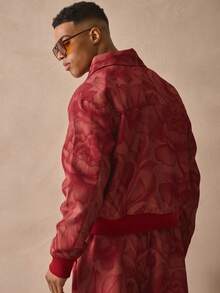 Musero Oversized Collared Smart Style All Over Paisley Print Jacket Elasticated Waistband Spring Summer Essentials - Multicolor - View 4