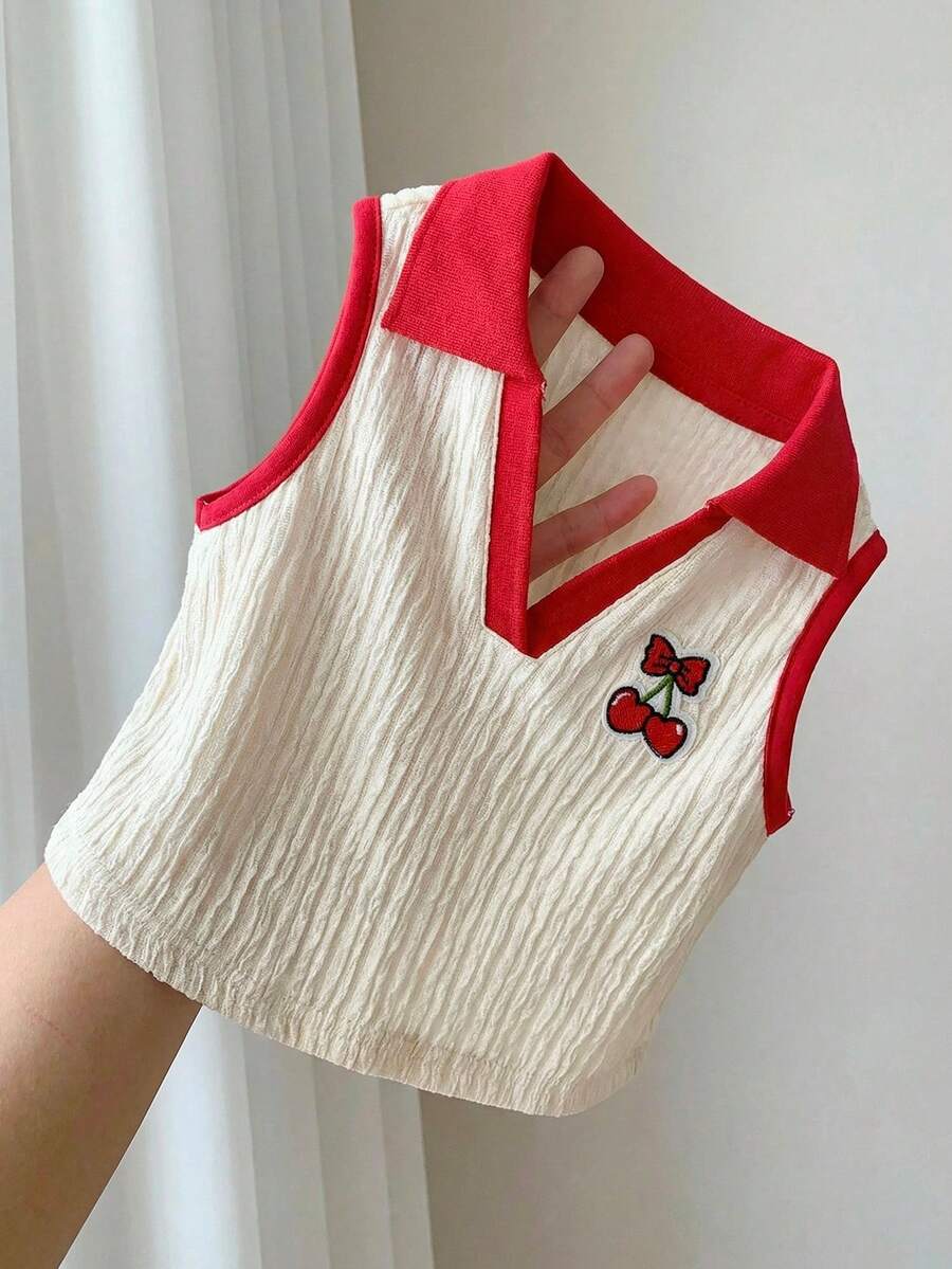 LMoss Kids Áo tank top in hình quả anh đào cho bé gái - Nhiều màu - Xem 1