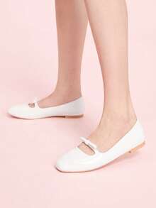 CUCCOO DOLLMOD Sapatos Femininos Moda Sapatilha Bege com Laço, Confortáveis para Ir e Vir, Festa, Compras, Férias - Escuro 1 - Visão 3