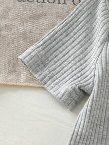 Infant/Toddler Boys' Lion Cartoon Print 2 Pieces Snug Fit Short Jumpsuit - Multicolor - View 3