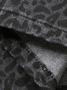 DAZY 春季豹纹斜插口袋休闲宽松牛仔裤 - 彩色 - 查看 3