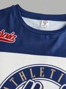 少女落肩印花针织T恤和喇叭裤两件套，休闲时尚，百搭，适合派对、郊游、姐妹合照、公园、露营、度假、日常休闲等场合。 - 白色 - 查看 15