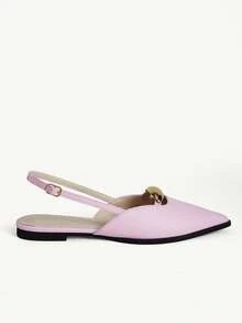 CUCCOO CHICEST Giày búp bê mũi nhọn tối giản dành cho nữ, màu trơn đơn giản, kiểu dáng cơ bản, thích hợp mang đi làm, màu be, lý tưởng cho dịp Giáng sinh. - Hồng - Xem 8