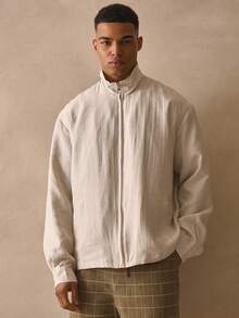 Musero Funnel Kneck Lined Long Sleeve Zip Through Jacket Style Top Spring Summer Holiday Essentials - Apricot - View 1