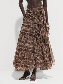 Lumivelle 佩斯利印花系带裹身裙 - 彩色 - 查看 3