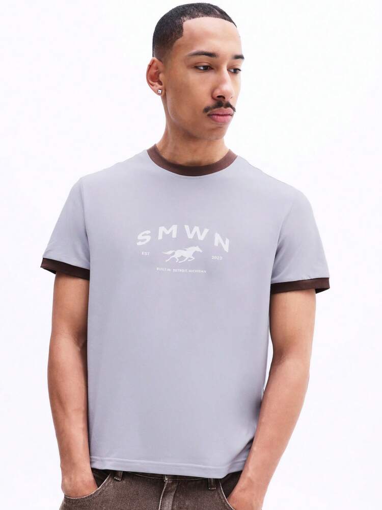 Muscle Fit Ringer Tee With Contrast Trim