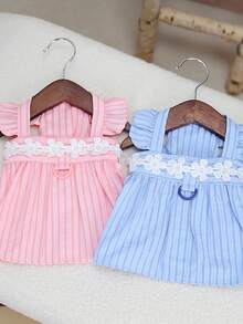 PETSIN Dog Clothing, Cat Clothing, Animal Skirts, Pet Spring/Summer New Collection, Puppy Dress, Princess Versatile Dress, Printed Stripes, Small Animal Clothing, Cool Sunscreen - Multicolor - View 5