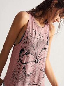 Bohemela Solid Color Knit Sleeveless Women Tank Top - Pink - View 5
