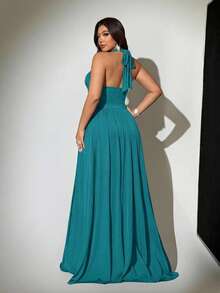 Viva Relle 性感优雅的V领大码连衣裙，适合派对、约会、情人节等场合。 - 水鴨藍 - 查看 2
