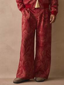 Musero Baggy All Over Floral Print Pleated Trouser Pants Spring Summer Essentials - Multicolor - View 2