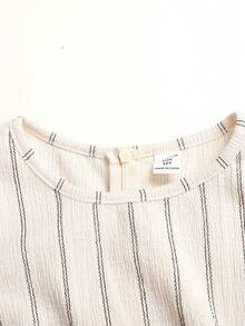 Serisse Kids 少女时尚优雅无袖圆领连衣裙 - 黑與白 - 查看 7