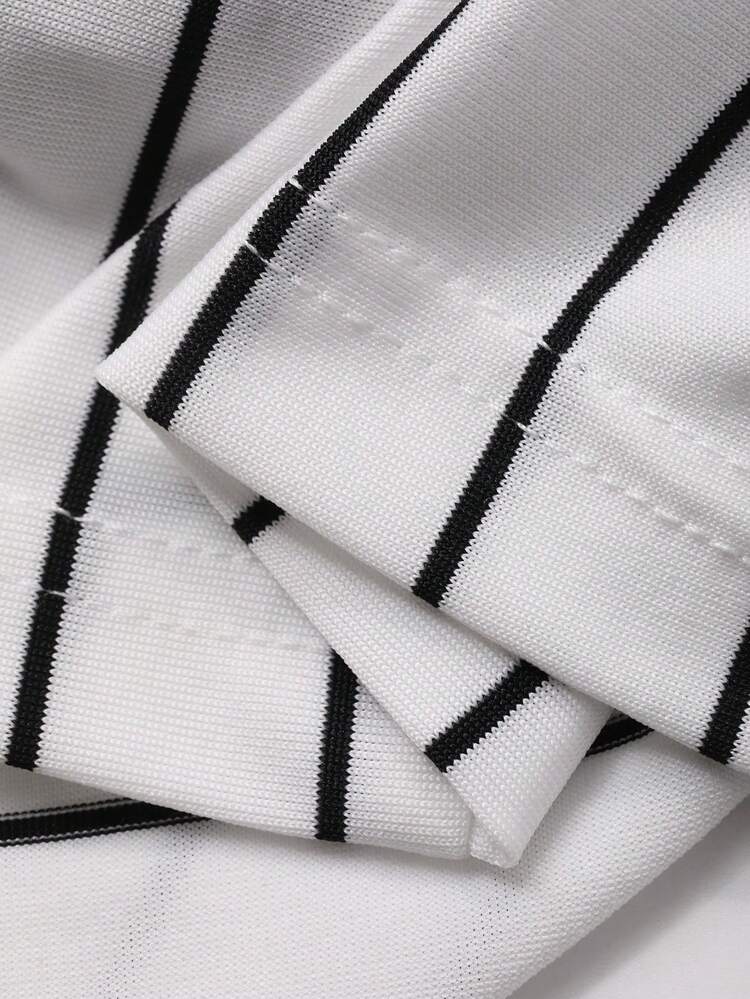 Tween Boy Striped Crew Neck Short Sleeve T-Shirt And Shorts Casual Set