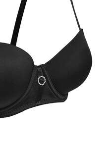 SHAPORA 1pc Women Solid Underwire Bra - Black - View 4