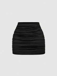 SHEIN MOD Bộ 2 váy ôm sát xếp ly tối giản phong cách thường ngày dành cho nữ. - Nhiều màu - Xem 5