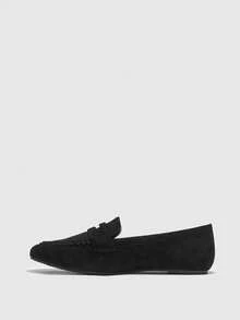 CUCCOO BIZCHIC Women's Simple And Comfortable Flat Loafers - Black - View 9