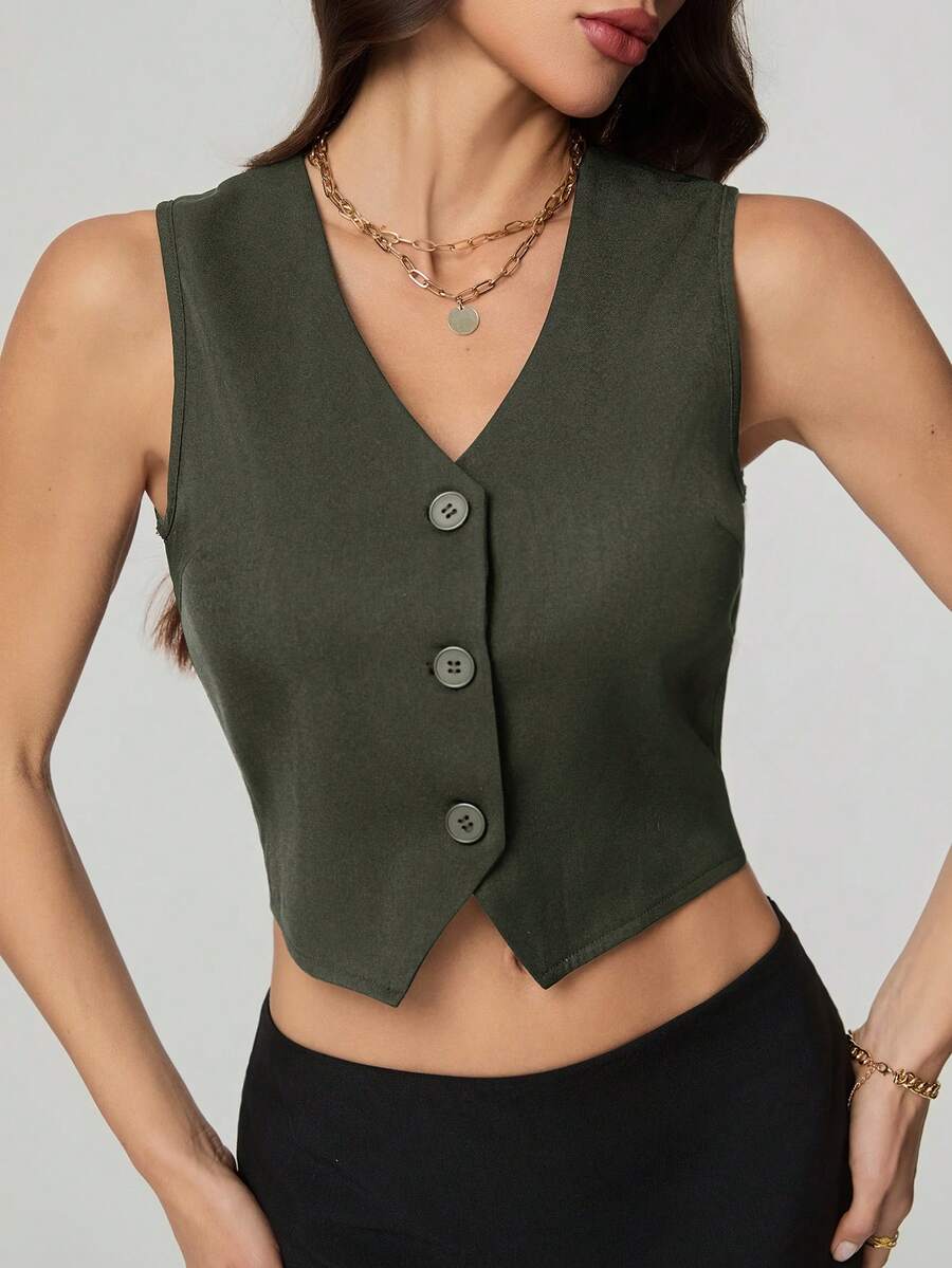 SHEIN Tall 薄款背心外套，女士办公室衬衫