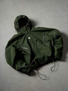 PAVTROS Men's Casual Black Jacket Men Techwear Rain Jacket Y2k Style Jacket Men Windbreaker Jacket Techwear Jacket,Windbreaker/Outdoor Windbreaker, Parka,Baggy,Winter Jacket,Streetwear Green Jacket - Army Green - View 3