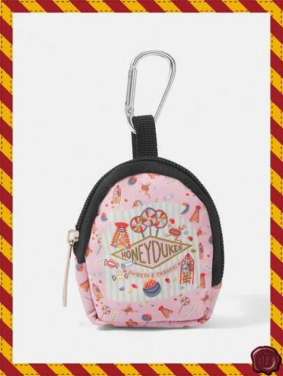 HARRY POTTER X SHEIN محفظة صغيرة مع مشبك وجيب سحاب، حقيبة تخزين متعددة الوظائف، حافظة لتنظيم العملات، مناسبة للرجال والنساء