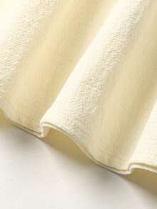 SHEIN 少女优雅刺绣吊带荷叶边连衣裙 - 黃色 - 查看 4