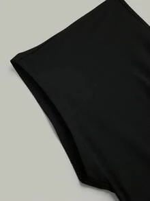 Sweetra Áo kiểu nữ cỡ lớn phong cách Pháp thanh lịch, cổ chữ V, tay ngắn, dáng peplum màu đen và vàng, áo peplum nữ, áo công sở nữ, áo peplum, trang phục đi nghỉ mát cho nữ, bộ trang phục nữ, trang phục sang trọng, phụ kiện trang phục, ý tưởng phối đồ - màu đen - Xem 4