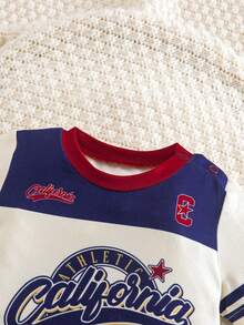 Newborn Baby Boy Clothes Off-White Summer Casual Vacation Sports Letter Print Short Sleeve T-Shirt And Shorts Set,Basketball Football Baseball Outfit - Apricot - View 4