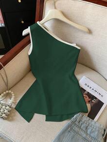 GlowEve Women's Sleeveless Crop Top With Side Slit - Multicolor - View 2