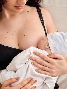 无缝产后束腹带，哺乳塑身背心，高弹力，柔软舒适，亲肤，女性产后塑形内衣 - 黑色 - 查看 1