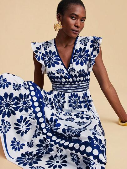 Travachic Women's Casual Floral Print Dress For Vacation