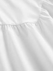 Firerie Kids Đầm mini dáng chữ A màu trắng thanh lịch, dây mảnh, ôm sát, thích hợp cho bé gái tuổi teen, dự tiệc, đi chơi, hoặc mặc đi học. - trắng - Xem 6