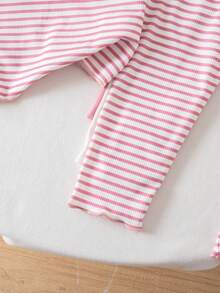 6pcs Girls Pajama Set, Short Sleeve Top And 3/4 Pants, Spring/Summer Home Wear - Multicolor - View 4