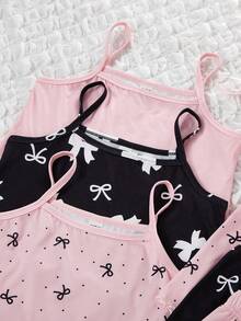 6PCS Tween Girls Pajamas - Multicolor - View 6